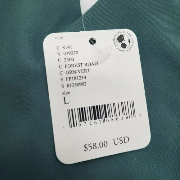 Free People Keep It Sleek Bodysuit Thong Sleeveless Women's L Forest Road Green - Picture 15 of 16